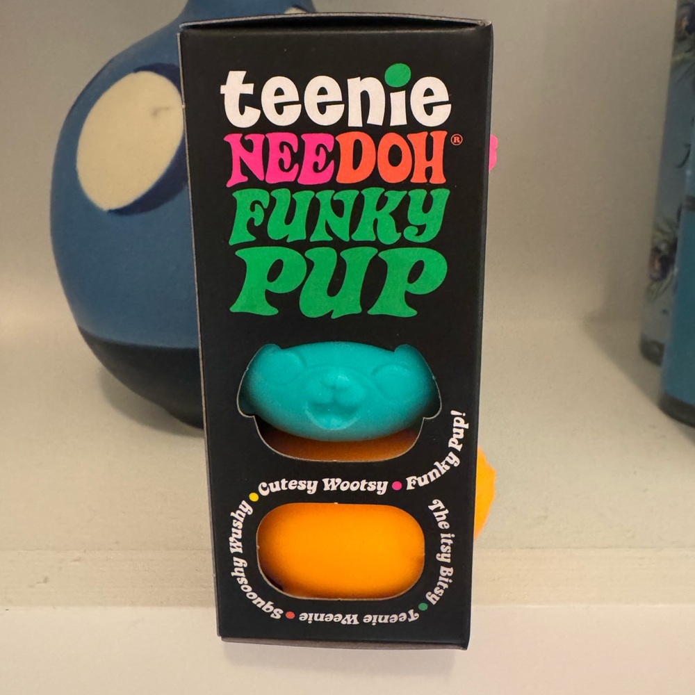Teenie Needoh Funky Pup Duo - Teal & Orange